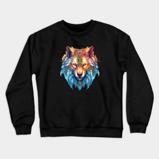 Mandala Wolf Crewneck Sweatshirt